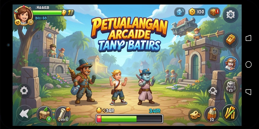 Gameplay 34R yang mendebarkan dan penuh warna.