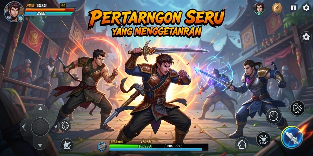 Tampilan gameplay seru dan mendebarkan di 8G8G.
