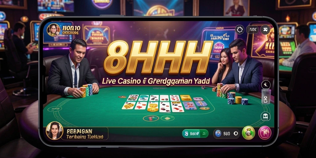 Tampilan gameplay Live Casino yang seru dan interaktif di 8HHH.