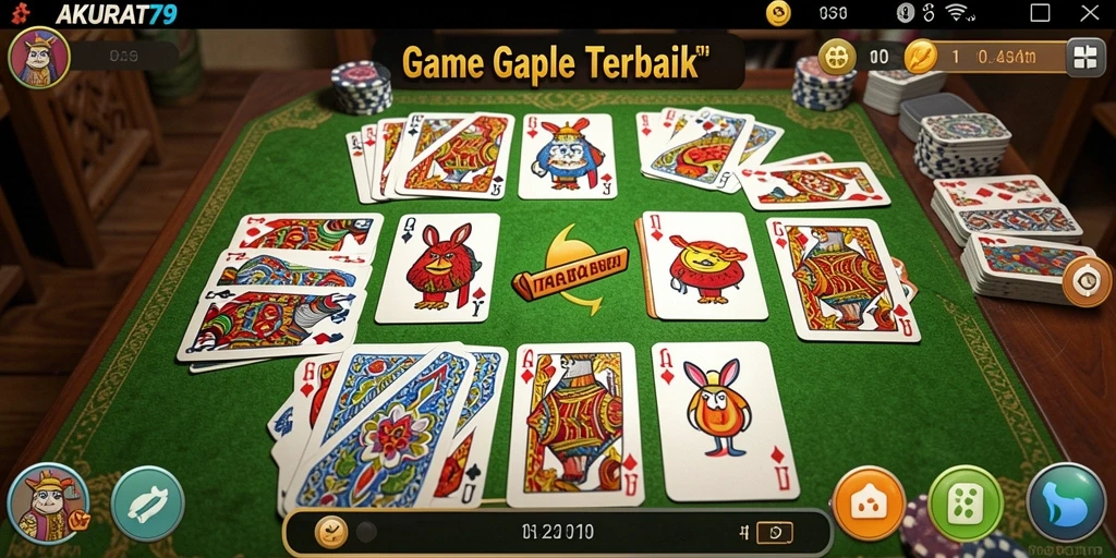 Tampilan gameplay Gaple yang seru dan interaktif di AKURAT79.