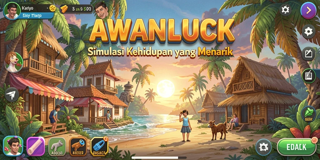 Tampilan gameplay <strong>AWANLUCK</strong> yang menarik dan interaktif.