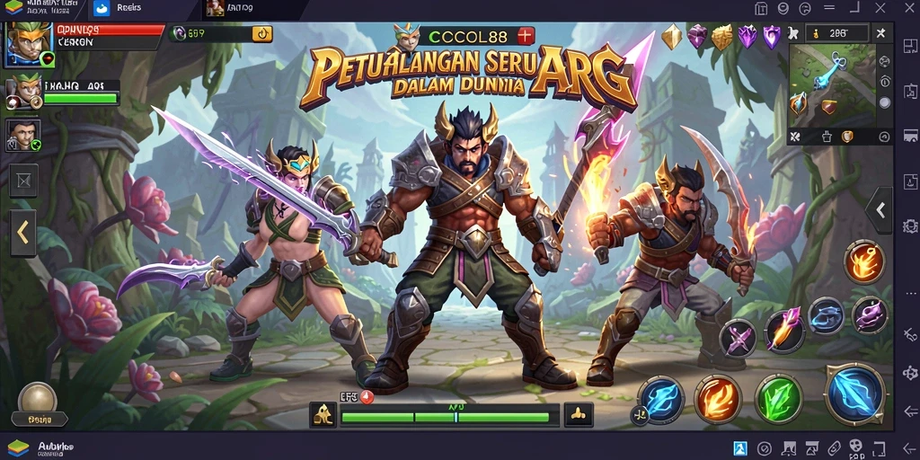 Screenshot COCOL88 menampilkan pertarungan seru dalam dunia ARPG yang menakjubkan.