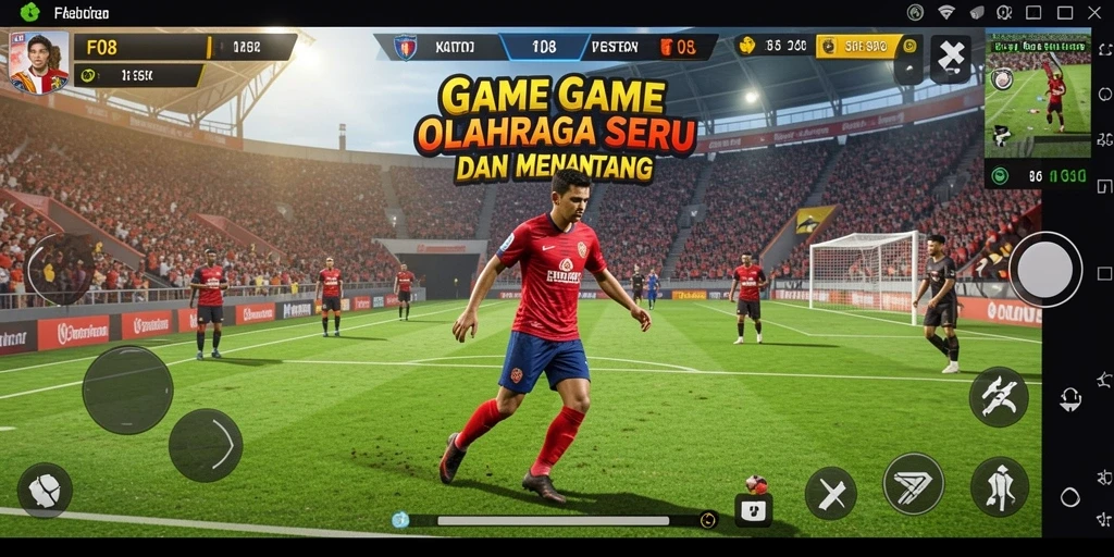 Screenshot F08 menampilkan aksi olahraga yang mendebarkan dan interaksi pemain.