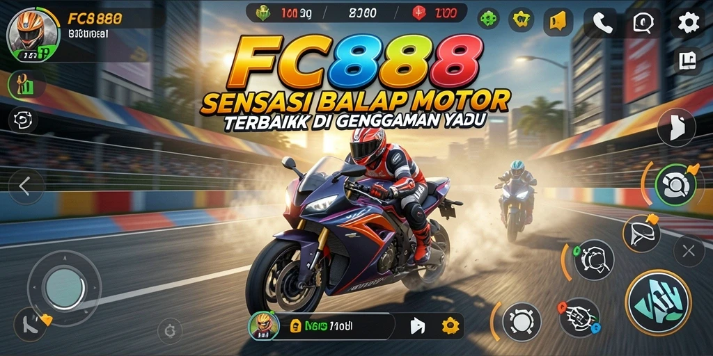 Tampilan aksi mendebarkan balapan motor di FC888.