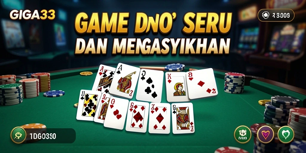 Tampilan gameplay seru di GIGA33 dengan fitur domino yang menarik.