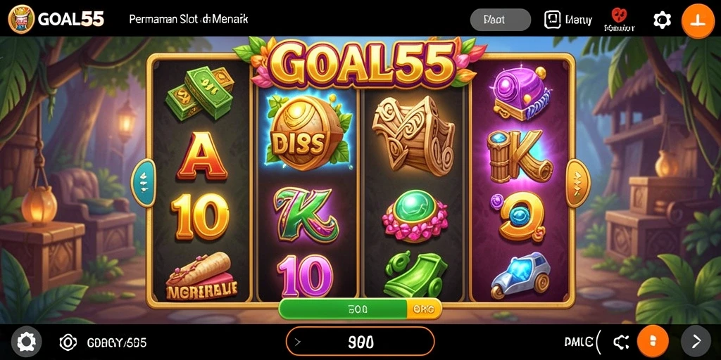 Tampilan utama gameplay Slot yang menarik di GOAL55.