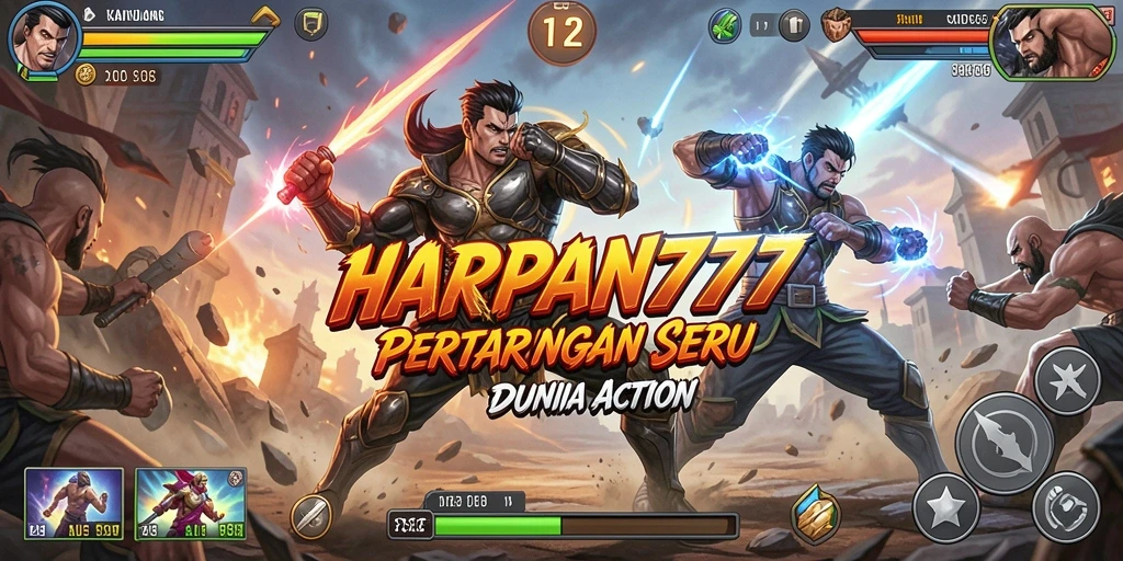 Screenshot utama HARAPAN777 menampilkan aksi seru dalam permainan.
