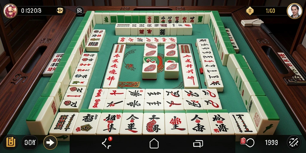 Screenshot KAKRP menampilkan gameplay seru Mahjong yang menantang.