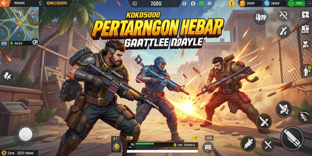 Gameplay KOKO5000 yang menegangkan dalam pertarungan Battle Royale.