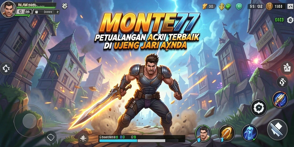 Screenshot gameplay menampilkan aksi mendebarkan di MONTE77.