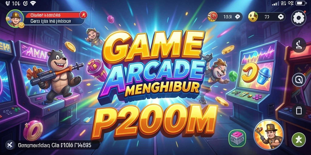 Tampilan seru gameplay P200M dengan tantangan Arcade yang menarik.