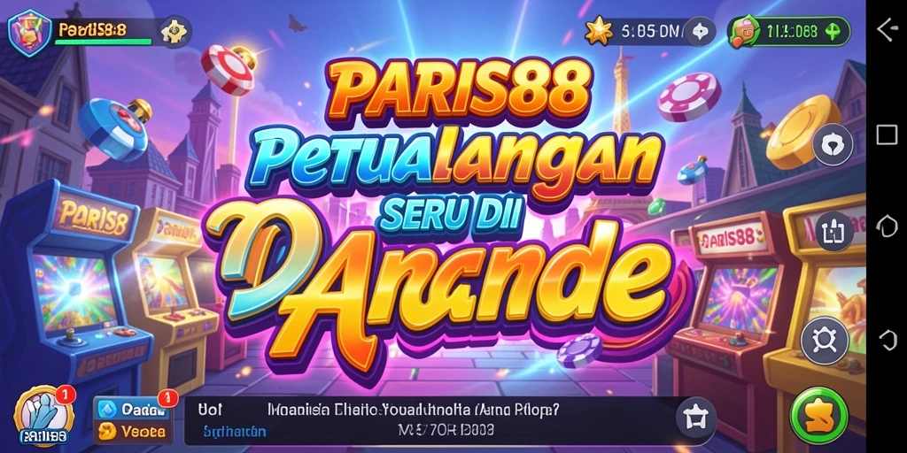 Screenshot menampilkan aksi seru gameplay Arcade PARIS88.