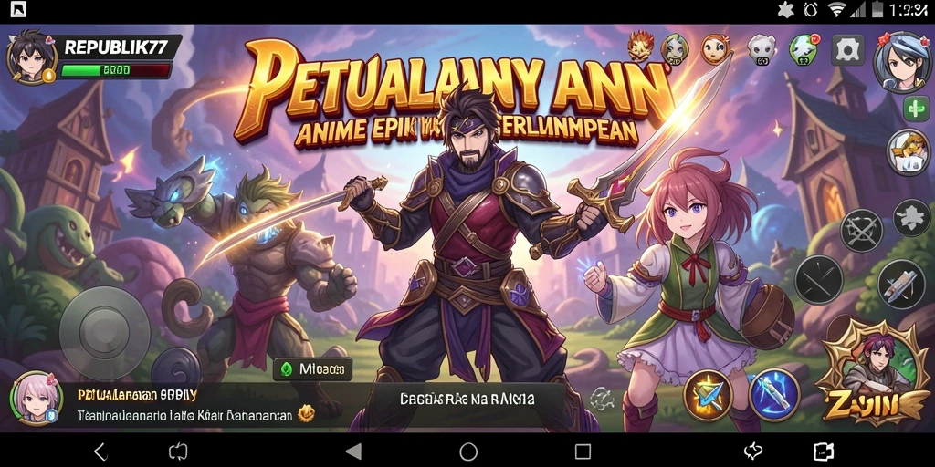 Tangkapan layar gameplay yang menampilkan karakter anime dalam aksi.