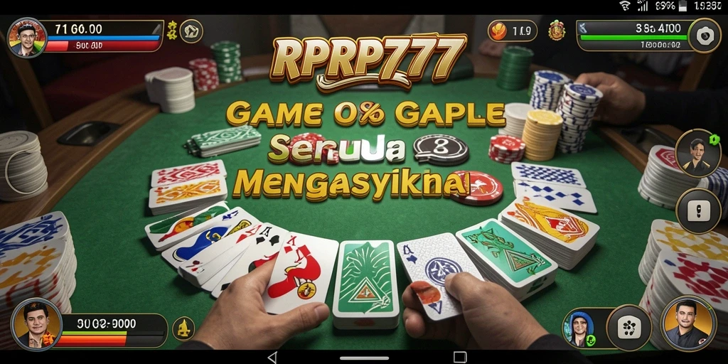 Screenshot gameplay RPRP777 yang menampilkan momen seru dalam permainan Gaple.