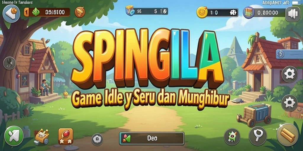 Tampilan gameplay SPINGILA yang menawan dalam genre Idle.