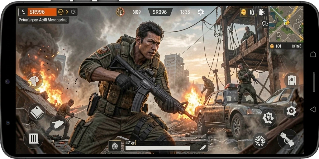 Tampilan gameplay SR996 yang mendebarkan dan penuh aksi.
