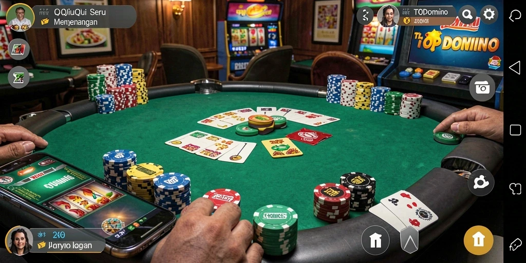 Gameplay seru dari TOPDOMINO dalam permainan QiuQiu.
