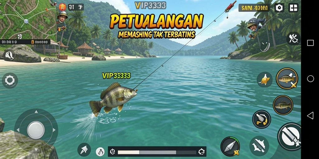 Tampilan menarik gameplay memancing di VIP333.
