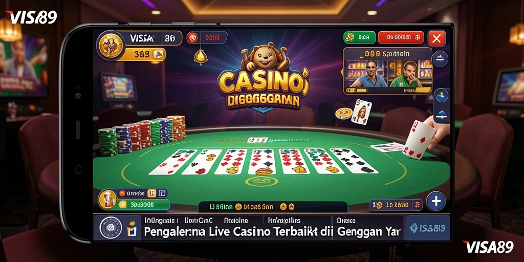 Tampilan gameplay Live Casino yang menarik dan interaktif di VISA89.