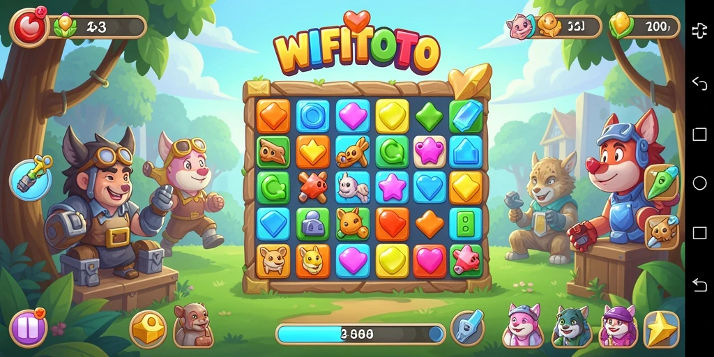 Tangkapan layar utama dari gameplay WIFITOTO yang seru dan penuh warna.